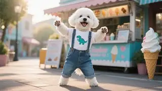 Baby puppy started business selling ice cream with its mama dog!🍦Compilation