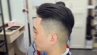 #零基礎也能上手#三分鐘學會美式漸層後梳油頭#All back#under cut#fade#​オールバック#剪髮教學