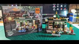 Building Bricks Newsstand F9023 - Full Build - Speed Up Version - Lego Alternative