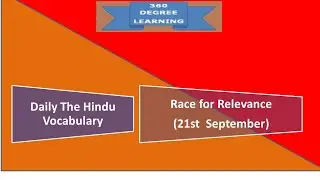 21st sep 2022 |The Hindu Vocabulary with Mnemonics| (Race for Relevance)