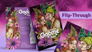 Flip Through - A Little Gnome Time - A Coloring Book Adventure, by Annie Reyes
