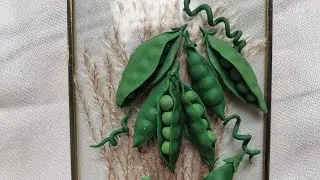 How to make  Green peas with clay by Master Trainer || 1st Class vegetables Series