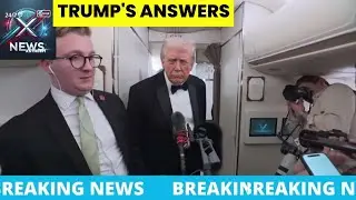 Trump Takes Reporter Questions on Air Force One to Florida