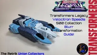 Transformers Legacy Velocitron Speedia 500 Collection Blurr Transformation Guide!