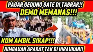 Panas Gila! KDM Ambil Sikap Tegas, Pagar Gedung Sate Ditabrak Mobil Saat Demo