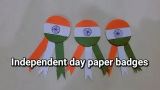 Tricolor paper badges craft#craftyworld