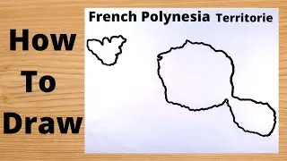 French Polynesia Territorie Map Drawing - Simple Trick