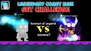 Growtopia - Legendary Comet Hair Set Challenge VS Jamew7