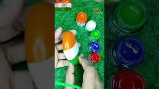 How to paint Tiranga on stone || Indian Flag🇮🇳 #independenceday  #shorts #trending #viral