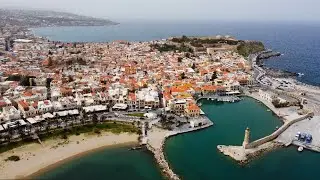 Rethymno, Greece [FromAbove] [4K]