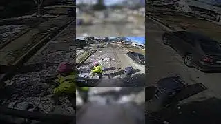 Shocking moment oxygen tank explodes in garbage truck