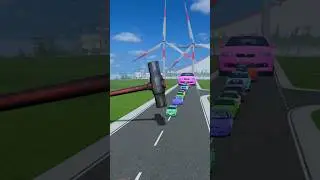Colorful Small To Giant Cars vs Hammer #137