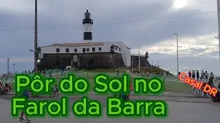 Beautiful sunset at Farol da Barra, Salvador - BA