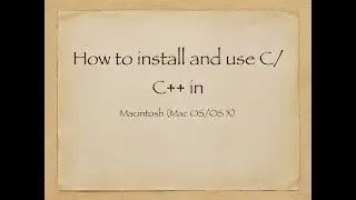 Working on C/C++ in MacOS