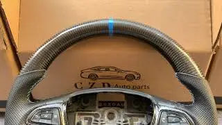 CZD Fit for Ford Focus MK3 ST/RS carbon fiber steering wheel design show