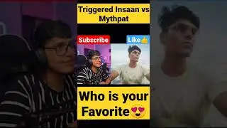 Triggered insaan vs Mythpat | #shorts #youtubeshorts #triggeredinsaan #mythpat #technicalbsrp