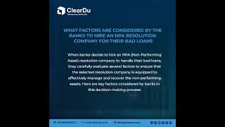 ClearDu | NPA Resolution | Fintech Transformation
