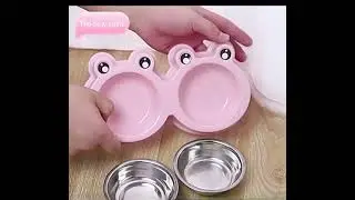 Frog shape pet food bowls