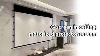 Luxurious hidden in-ceiling projector screen, with a variety of screen fabrics to choose and match.