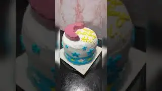 Half moon and stars cake decorating ideas/Cake decorating ideas for beginners#shorts