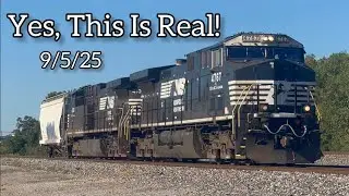 The Brick, Amtrak Rescues, And a single car NS 308! | Railfanning 9/5/25