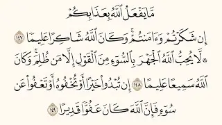 سورة النساء (١٤٧-١٤٩)