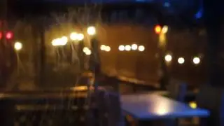 Heavy tropical rain and lightning storm at Capt Jacks in Tarpon Springs
