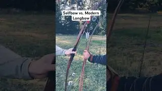 Selfbow vs. modern longbow .. #archery #bogenschie&szlig;en #shortsfeed #shorts