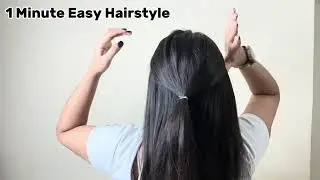 Half Up Ponytail Hairstyle 💕|1 Minute Easy Daily Look (For Short Medium And Long Hair Length)