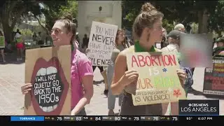 Downtown LA sees third day of protests against SCOTUS abortion ruling