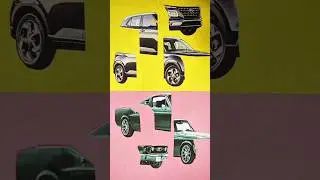 Satisfying Hyundai Venue and Ford Mustang Bullitt #shorts #satisfying #diy