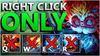 NO SKILLS, RIGHT CLICK ONLY!!! ADC HEIMERDINGER CHALLENGE - Season 8 League of Legends