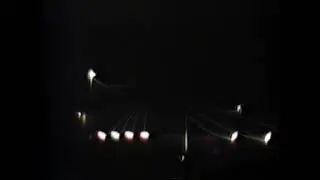 Newvicon tube video camera light streaking effect