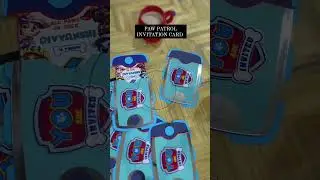 DIY Paw Patrol Invitation #shorts #diycrafts #pawpatrolinvitation #pawpatrolbirthday #trendingcraft