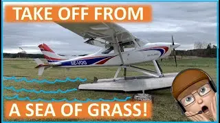 Seaplane take off from solid ground
