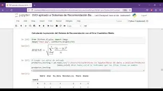 SVD Aplicado a Sistemas de Recomendación en Python