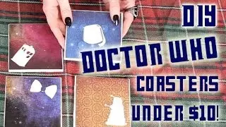 Doctor Who Coaster set! Great Gift DIY for under $10!!