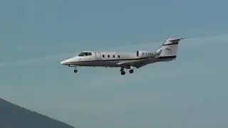 Private Learjet 55 D-CAAY Landing Malaga LEMG