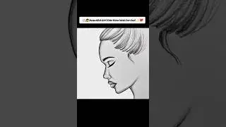 easy drawing of a beautiful ❤ girl step by step for beginners #sketchingskills #viralvideo