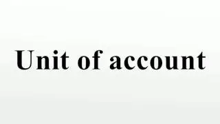 Unit of account