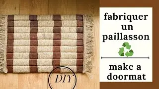 doormat from recycled/♻️deco r&eacute;cup maison /fabriquer un paillasson