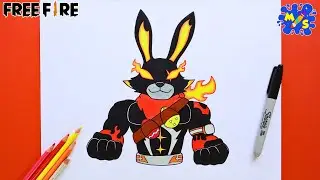How to Draw Bunny Mastermind Bundle from FREE FIRE - Step-by-Step Tutorial
