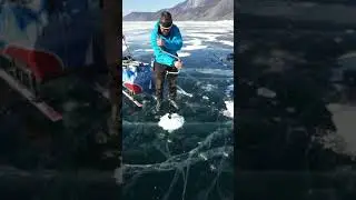 Ice drilling on Baikal 2019