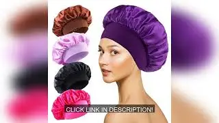 1pcs Soft Silk Satin Lined Bonnet Large Satin Hair Bonnet Household Sleep Shower Cap Hair Wrap Cover