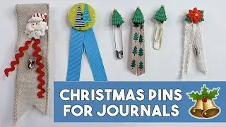 How to Make Christmas Pins | Easy Christmas Pins for Fabric Books & Junk Journals  #journalembelli