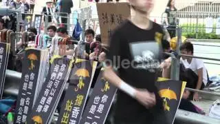 HONG KONG: PROTEST SIGNAGE AND STREET SCENES