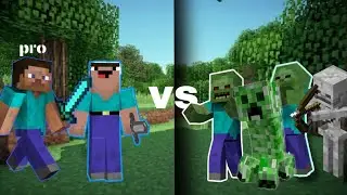NUBO va PRO,Криперша Vs Zombi Minecraft Uzbek Tilida