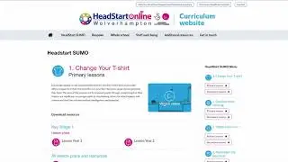 A demo of the HeadStart online curriculum site