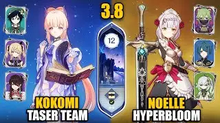 F2P C0 Kokomi Taser & Noelle Hyperbloom Team | Spiral Abyss 3.8/4.0 Floor 12 9 Stars Genshin Impact