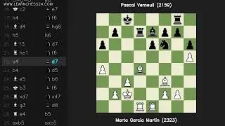 Siciliana-Alapin: Marta Garcia Martin (2323) vs Pascal Verneuil (2159)